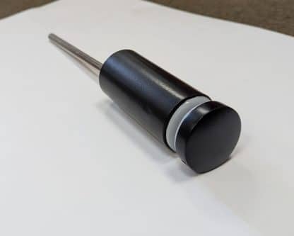 Powder coated black adaptor, extended to 100mm